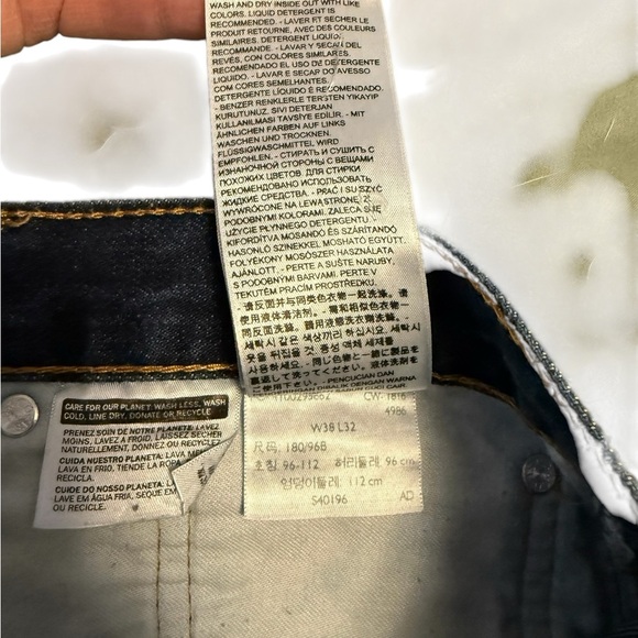 Men’s LEVI’S 505 Jeans 38 x 32 Dark Blue NWOT - Picture 9 of 10